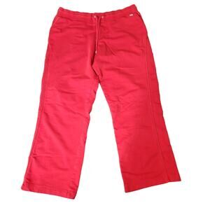 Escada Sport Vintage Red Wide Leg Pull On Lounge Pants Elastic Waist, Medium